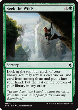 Seek the Wilds (Battle for Zendikar) Medium Play Foil
