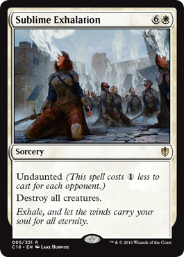 Sublime Exhalation (Commander 2016 Edition) Light Play