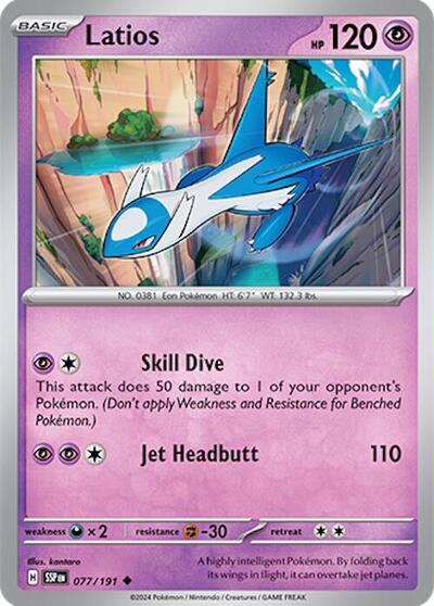 Latios - 077 (SV08: Surging Sparks) Light Play Reverse Holofoil
