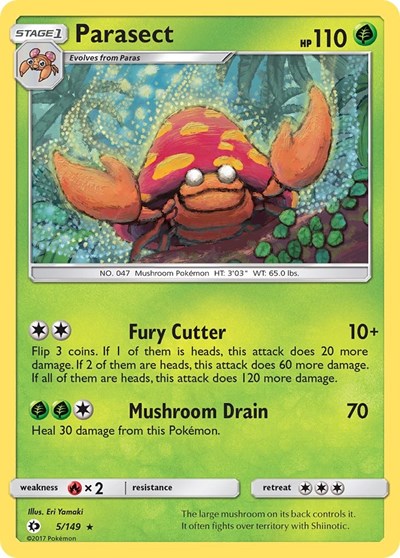 Parasect (SM Base Set) Light Play