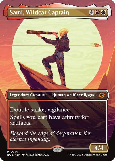 Sami, Wildcat Captain (Borderless) (Edge of Eternities) Light Play