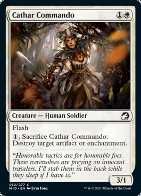 Cathar Commando (Innistrad: Midnight Hunt) Light Play Foil
