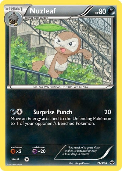 Nuzleaf (Next Destinies) Light Play Reverse Holofoil