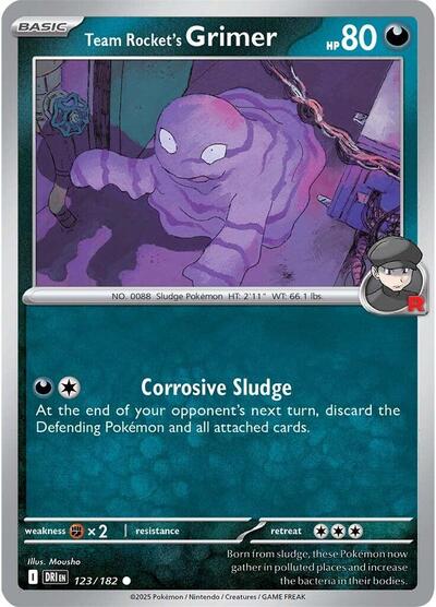 Team Rocket's Grimer (SV10: Destined Rivals) Light Play Reverse Holofoil