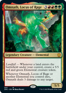 Omnath, Locus of Rage (Commander 2020 Zendikar Rising) Light Play