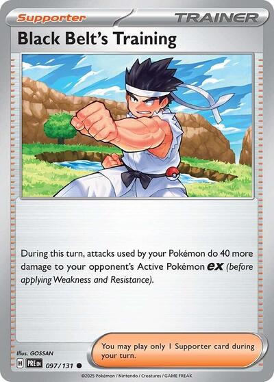 Black Belt's Training - 097 (SV: Prismatic Evolutions) Light Play Reverse Holofoil