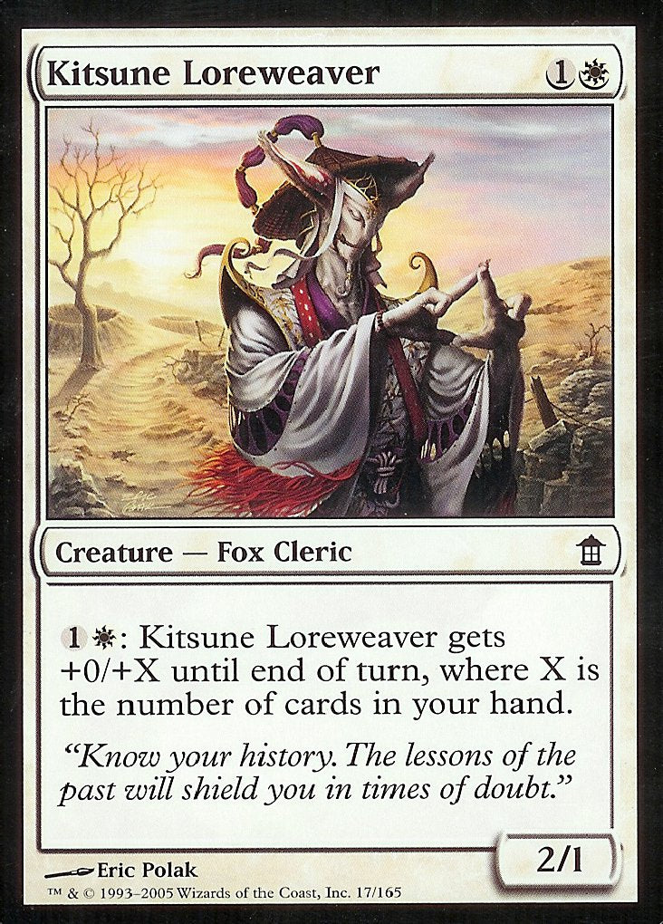 Kitsune Loreweaver (Saviors of Kamigawa) Light Play