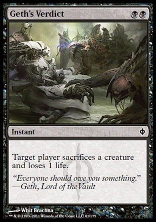 Geth's Verdict (New Phyrexia) Medium Play