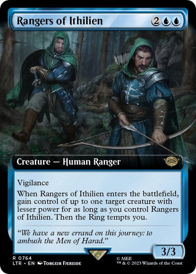 Rangers of Ithilien (Extended Art) (Surge Foil) (Universes Beyond: The Lord of the Rings: Tales of Middle-earth) Light Play Foil