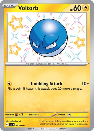 Voltorb (SV: Paldean Fates) Light Play Holofoil