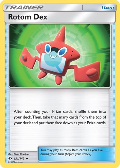 Rotom Dex (SM Base Set) Medium Play Reverse Holofoil