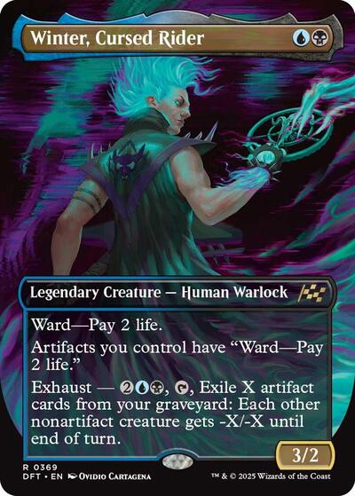Winter, Cursed Rider (Borderless) (Aetherdrift) Light Play Foil