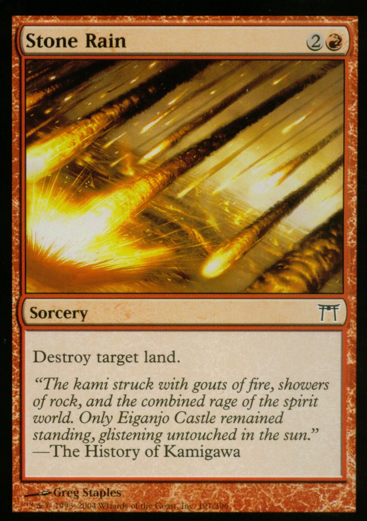 Stone Rain (Champions of Kamigawa) Light Play