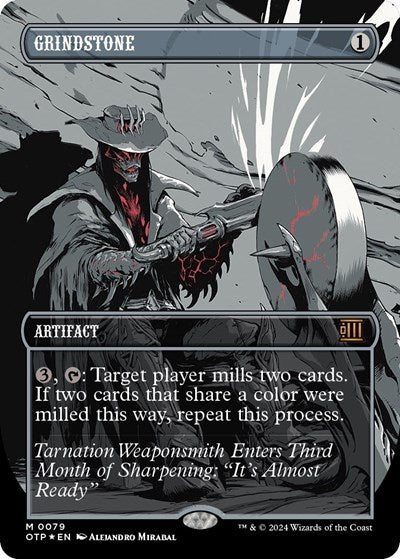 Grindstone (Textured Foil) (Outlaws of Thunder Junction: Breaking News) Near Mint Foil