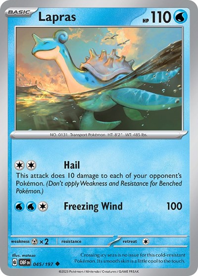 Lapras (Scarlet and Violet: Obsidian Flames) Light Play
