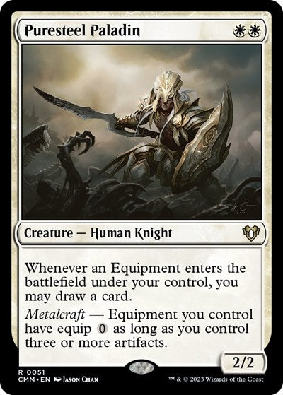Puresteel Paladin (Commander Masters) Light Play Foil