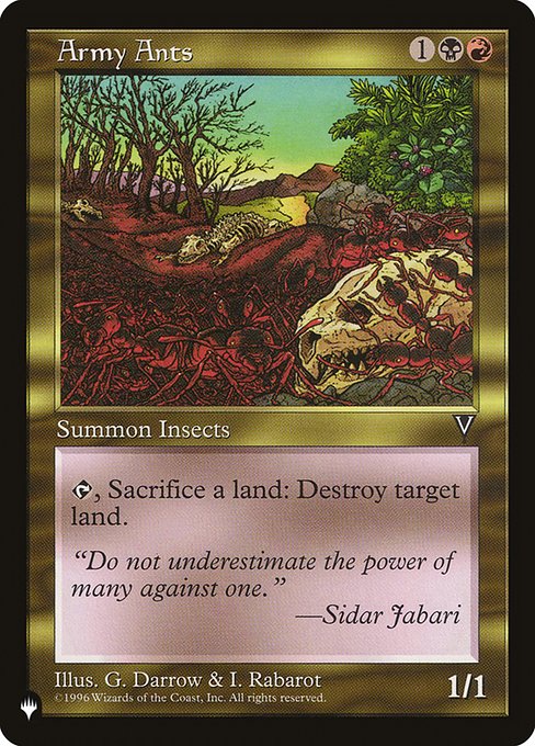 Army Ants (The List) Light Play