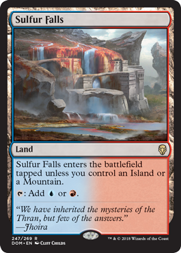 Sulfur Falls (Dominaria) Light Play Foil