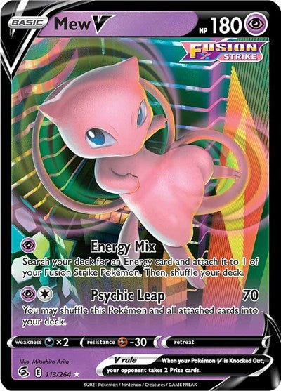 Mew V (SWSH08: Fusion Strike) Near Mint Holofoil
