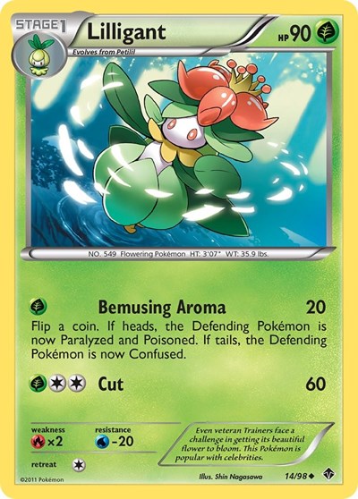 Lilligant (Emerging Powers) Light Play Reverse Holofoil