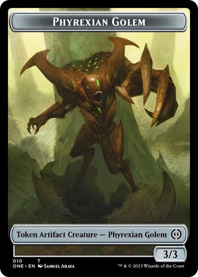 Phrexian Golem Token (Phyrexia: All Will Be One) Light Play