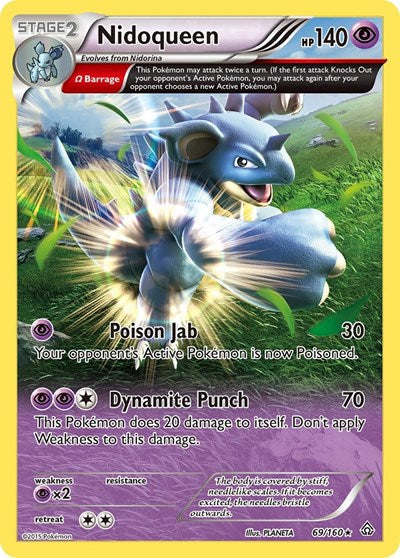 Nidoqueen (Omega) (XY - Primal Clash) Damaged / Poor