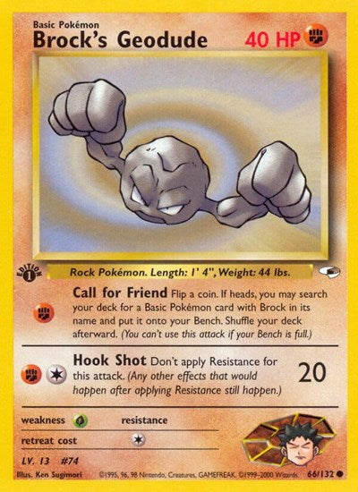 Brock's Geodude (66) (Gym Heroes) Light Play Unlimited