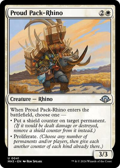Proud Pack-Rhino (Modern Horizons 3) Light Play Foil