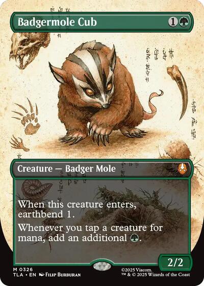 Badgermole Cub (Borderless) (Avatar: The Last Airbender) Near Mint Foil
