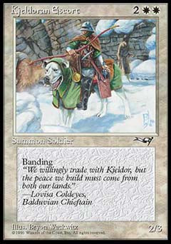 Kjeldoran Escort (Green Blanketed Dog) (Alliances) Light Play