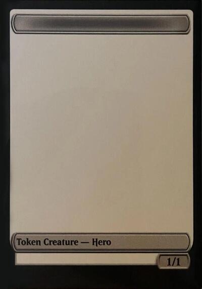 Blank Hero Token (Promos: Unique and Miscellaneous) Light Play