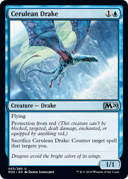 Cerulean Drake (Magic 2020 Core Set) Light Play