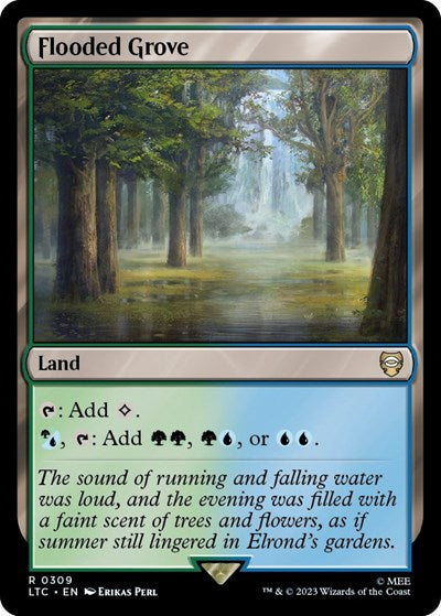 Flooded Grove (Commander: The Lord of the Rings: Tales of Middle-earth) Light Play