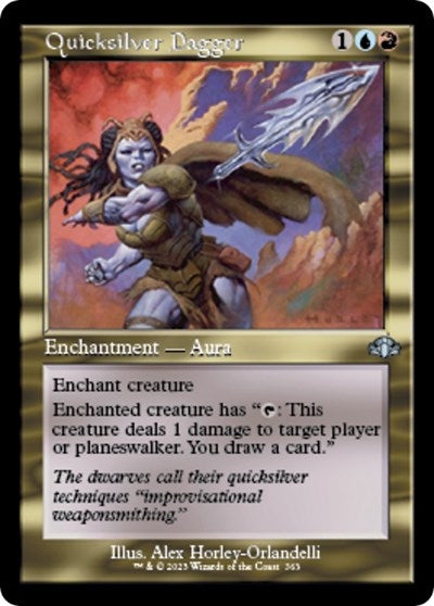 Quicksilver Dagger (Retro Frame) (Dominaria Remastered) Light Play