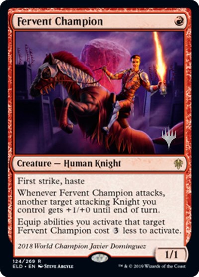 Fervent Champion (Promo Pack: Throne of Eldraine) Light Play Foil