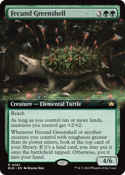 Fecund Greenshell (Extended Art) (Bloomburrow) Light Play