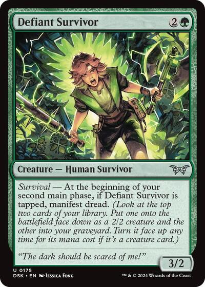 Defiant Survivor (Duskmourn: House of Horror) Light Play Foil