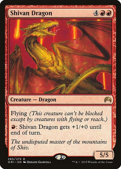 Shivan Dragon (Magic Origins) Light Play