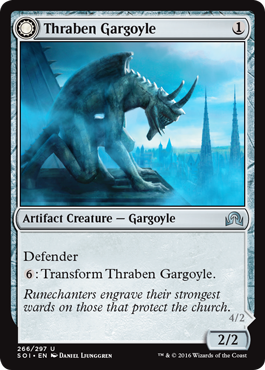 Thraben Gargoyle (Stonewing Antagonizer) (Shadows Over Innistrad) Light Play