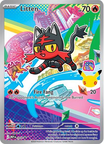 Litten - 044 (ME: Mega Evolution Promo) Light Play Holofoil