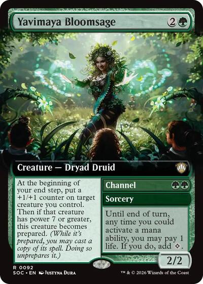 Yavimaya Bloomsage (Extended Art) (Commander: Secrets of Strixhaven) Light Play