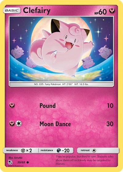 Clefairy (39) (Hidden Fates) Light Play