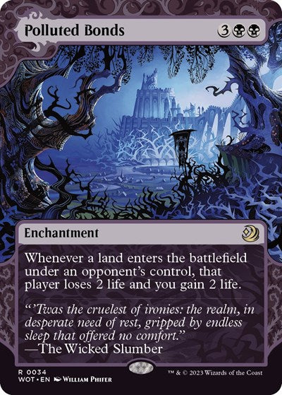 Polluted Bonds (Wilds of Eldraine: Enchanting Tales) Light Play