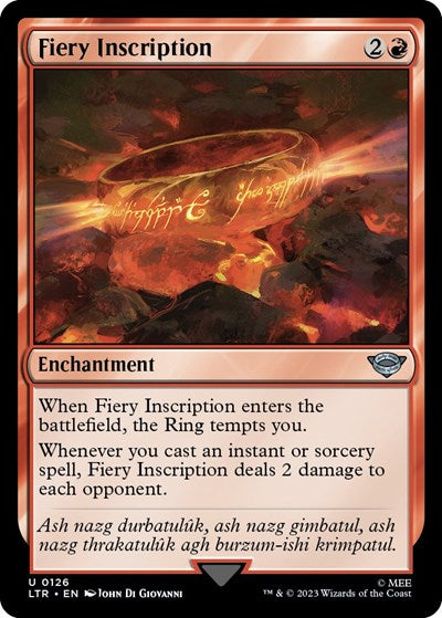 Fiery Inscription (Universes Beyond: The Lord of the Rings: Tales of Middle-earth) Light Play