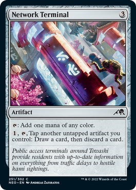 Network Terminal (Kamigawa: Neon Dynasty) Light Play Foil