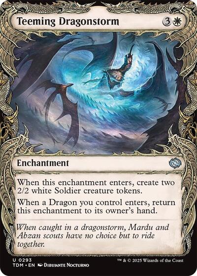 Teeming Dragonstorm (Showcase) (Tarkir: Dragonstorm) Light Play