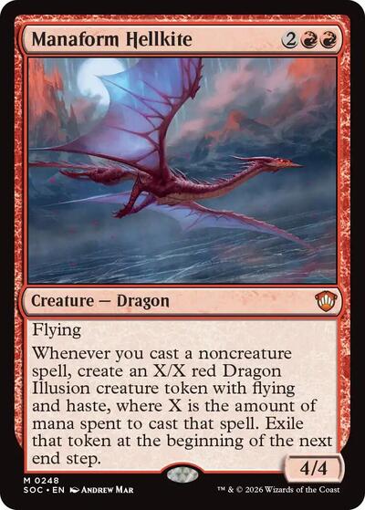Manaform Hellkite (Commander: Secrets of Strixhaven) Light Play