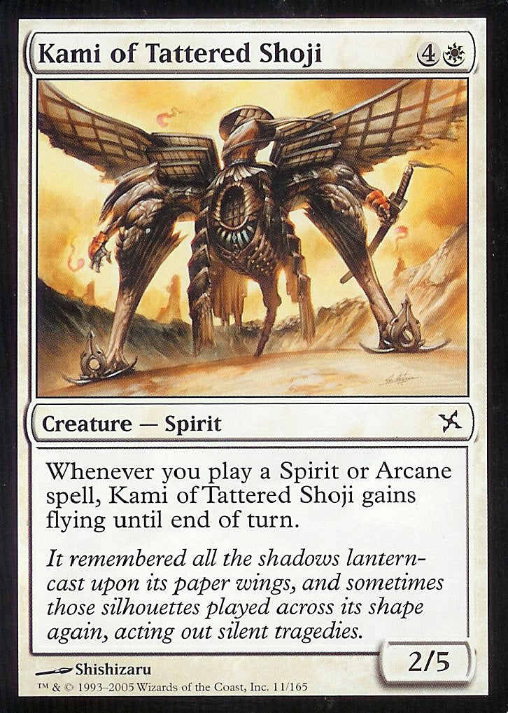 Kami of Tattered Shoji (Betrayers of Kamigawa) Light Play