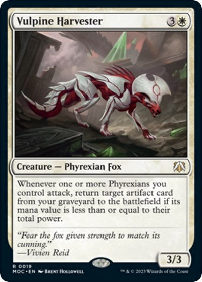 Vulpine Harvester (Commander: March of the Machine) Light Play