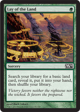 Lay of the Land (Magic 2014 Core Set) Light Play